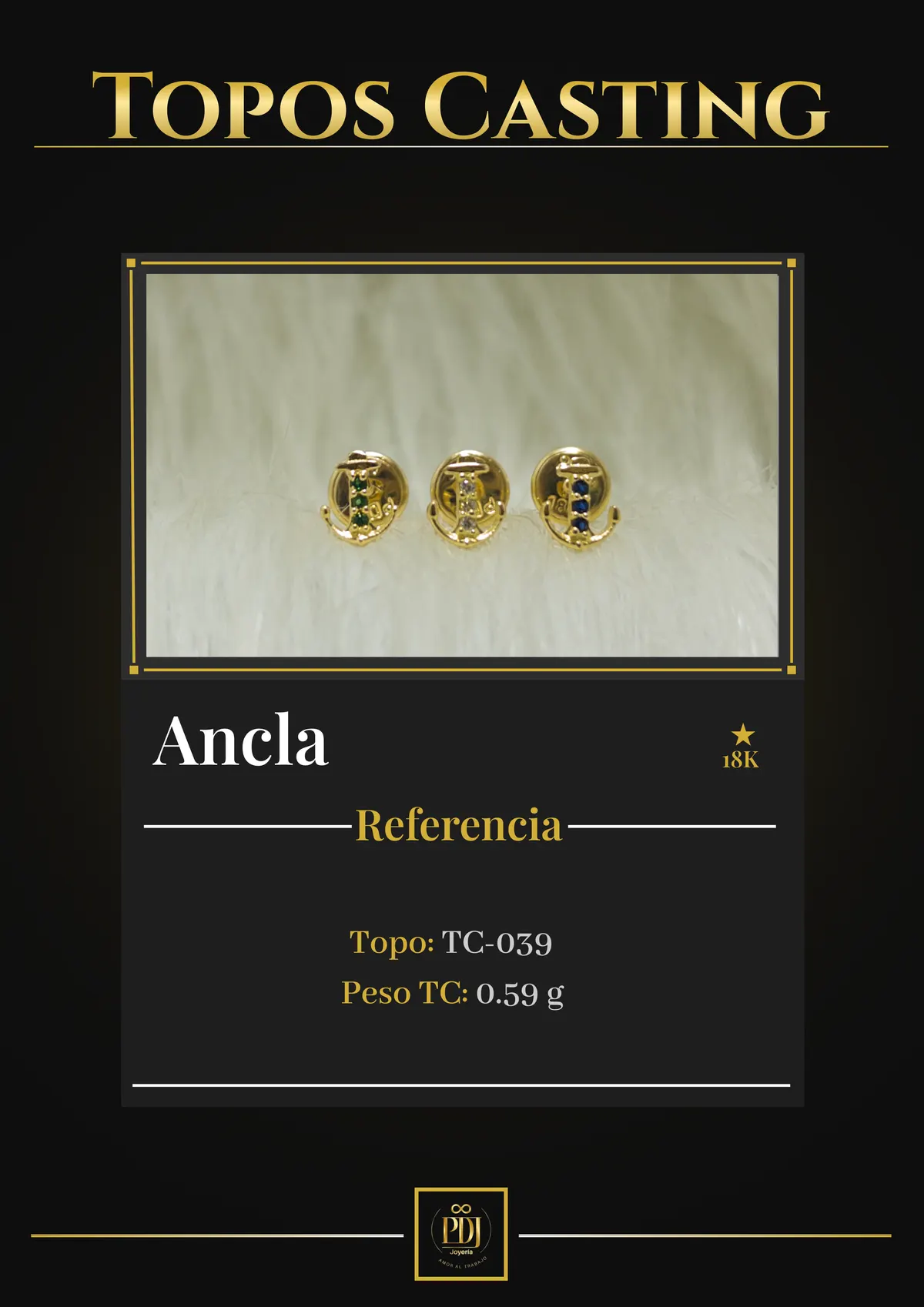 Póster de Ancla en oro 18K — TC-039