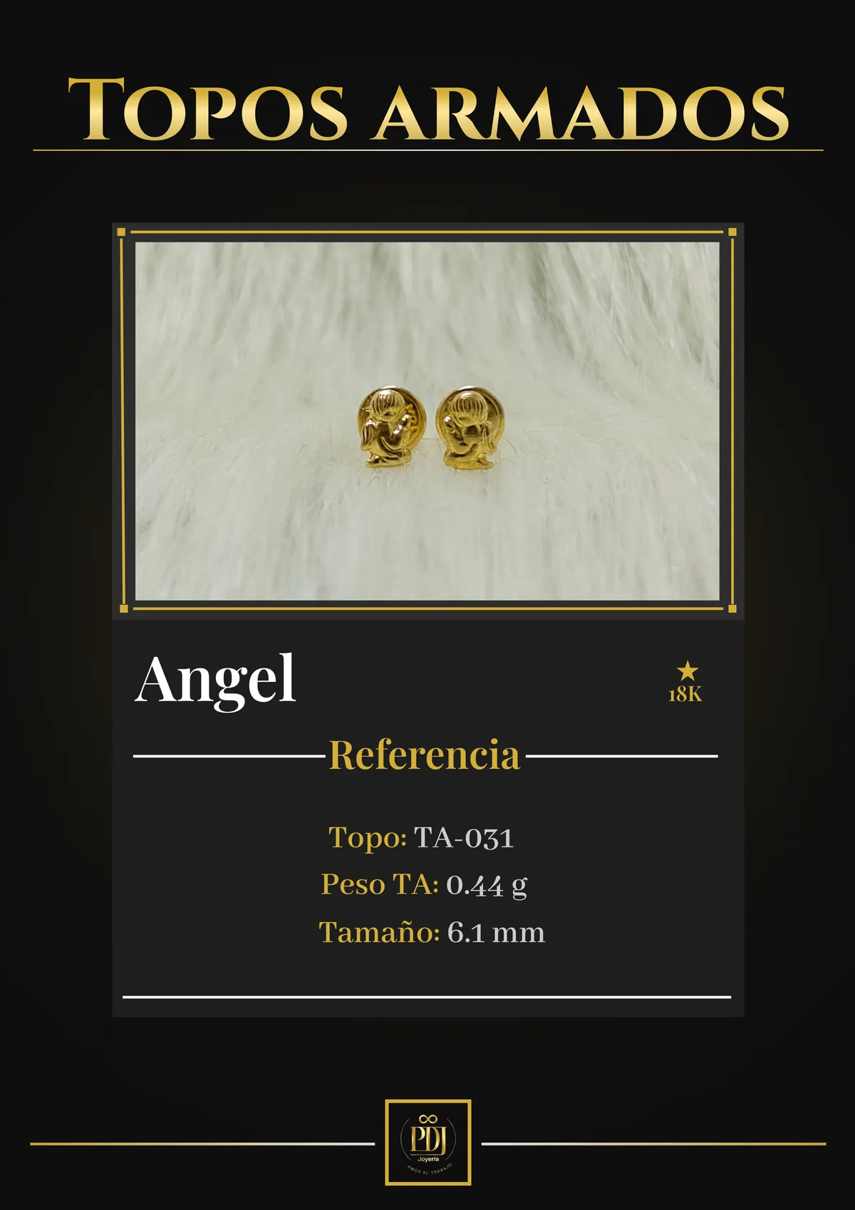 Póster de Angel en oro 18K — TA-031
