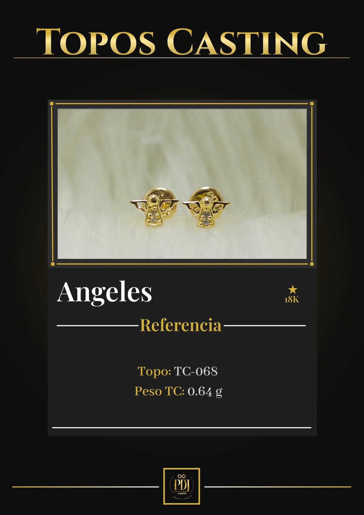 Póster de Angeles en oro 18K — TC-068