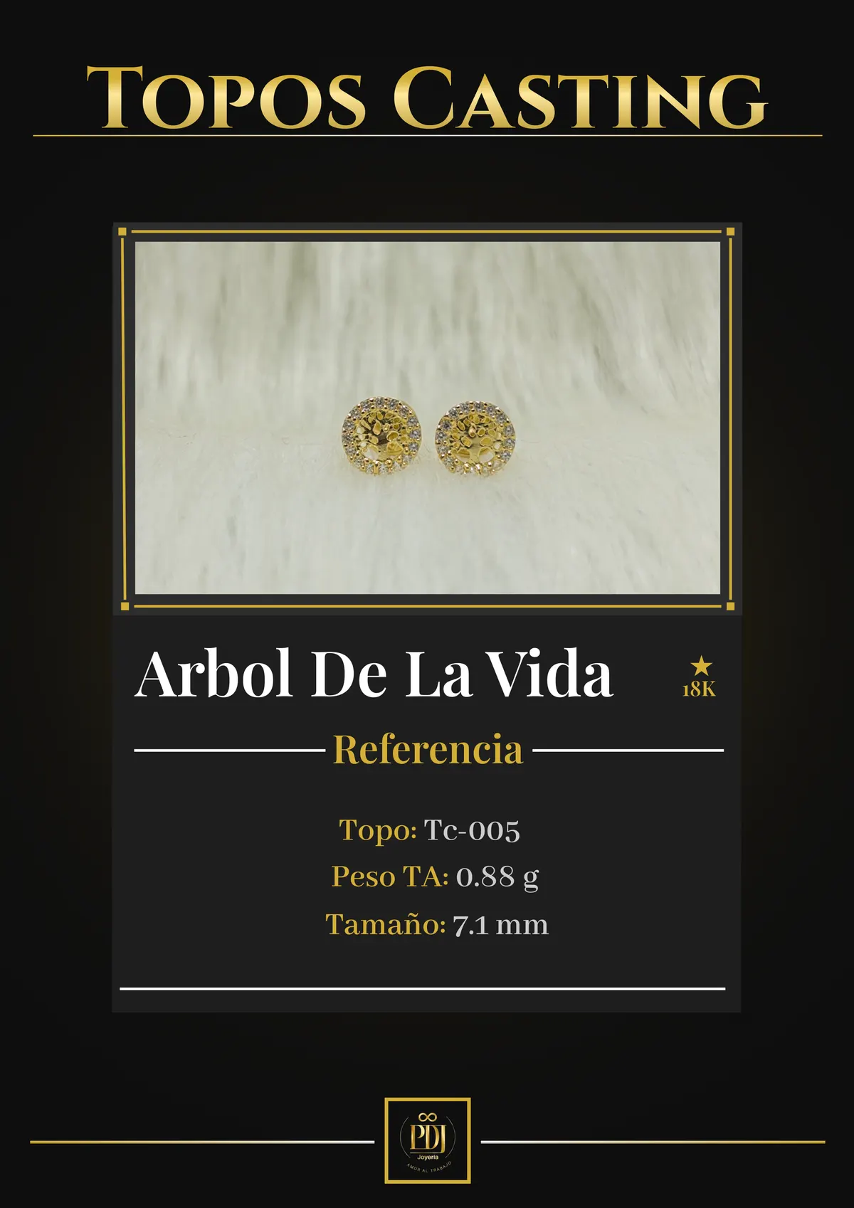 Póster de Arbol De La Vida en oro 18K — TC-005