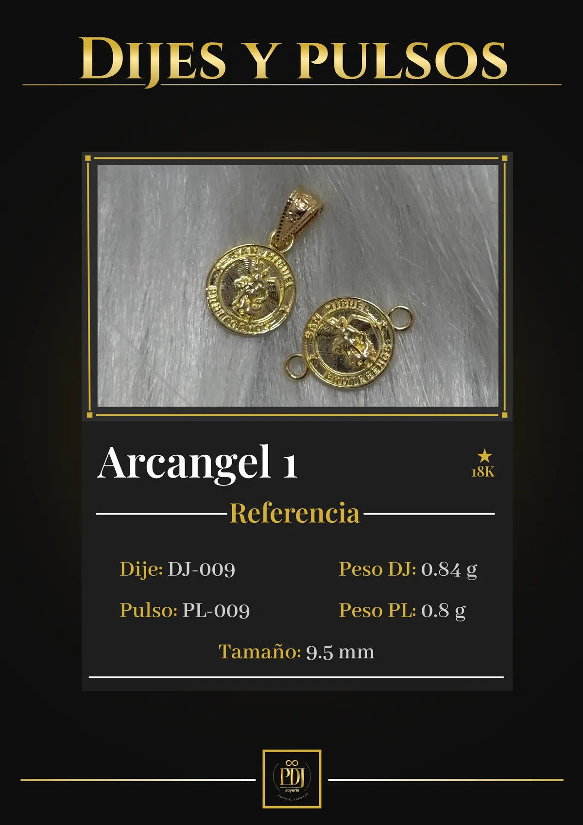 Póster de Arcangel 1 en oro 18K — DJ-009, PL-009