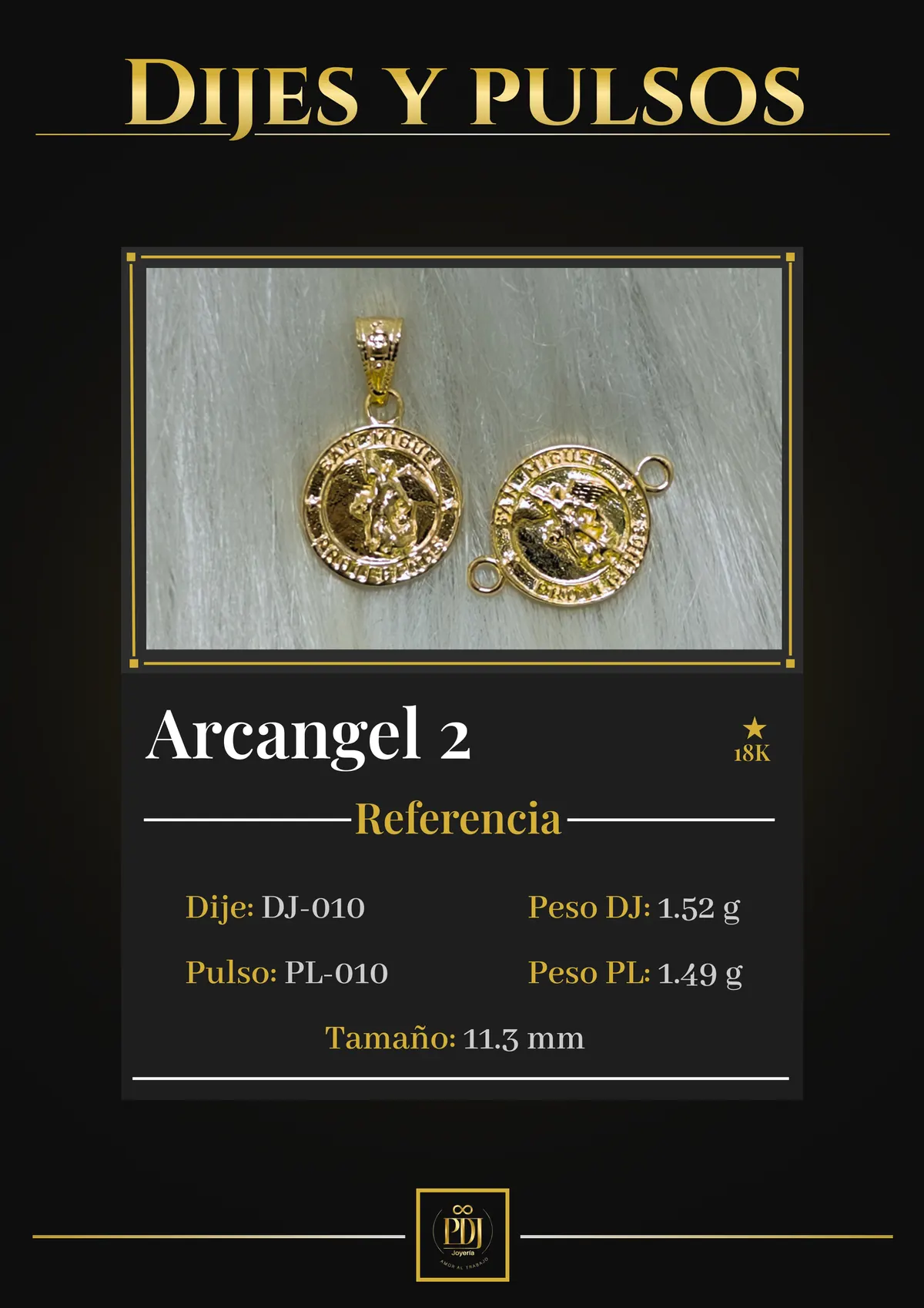 Póster de Arcangel 2 en oro 18K — DJ-010, PL-010