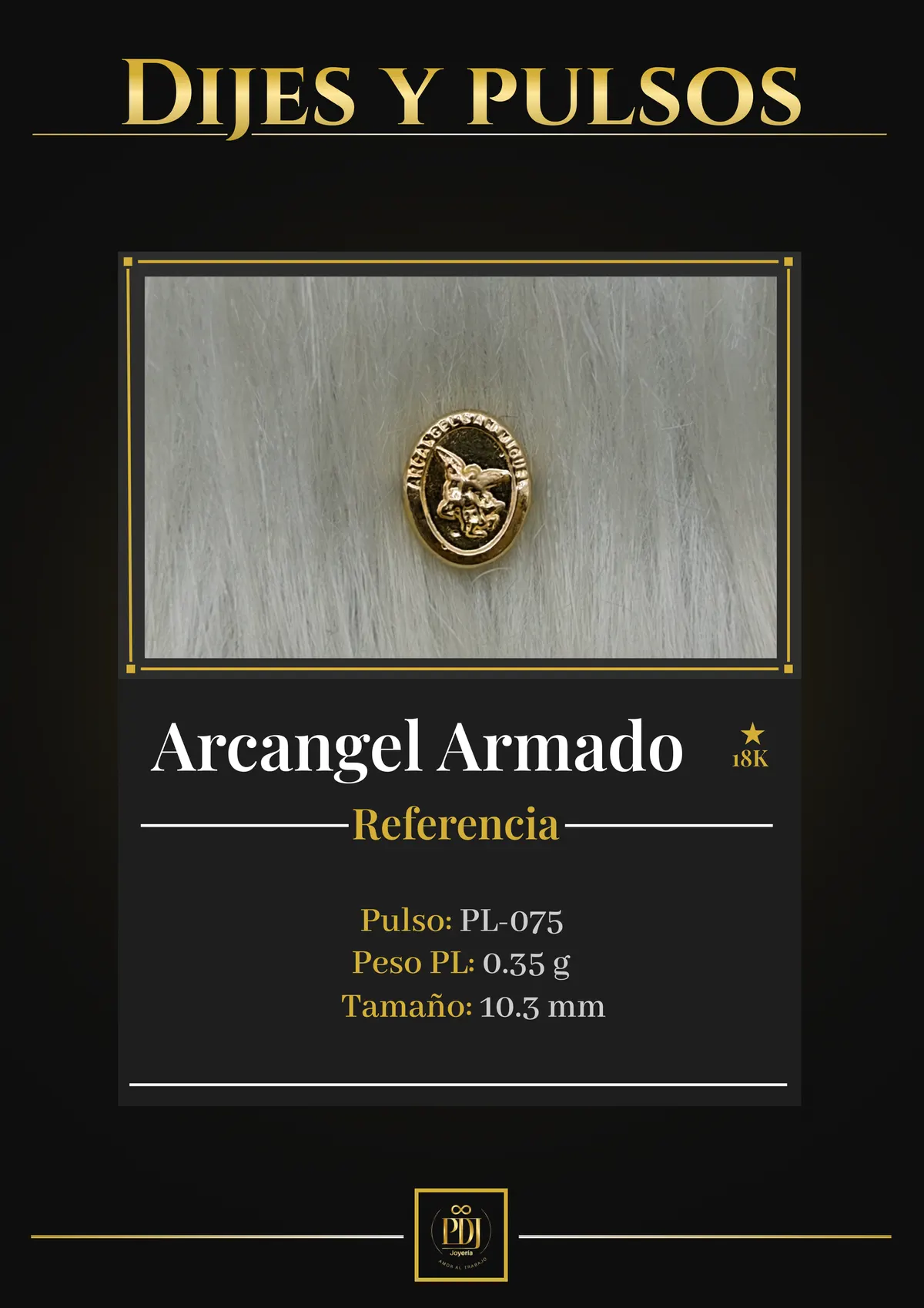 Póster de Arcangel Armado en oro 18K — PL-075