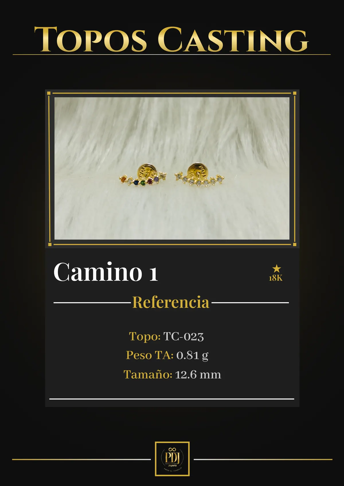 Póster de Camino 1 en oro 18K — TC-023