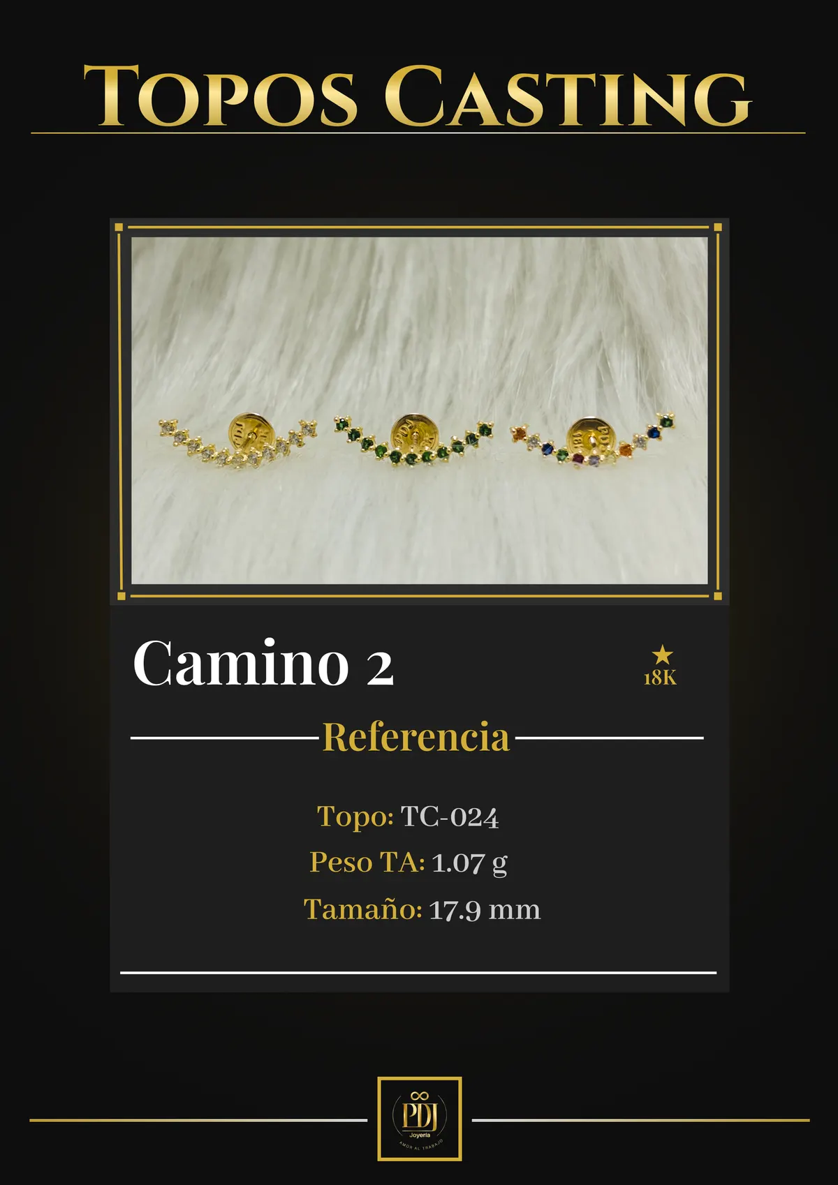 Póster de Camino 2 en oro 18K — TC-024