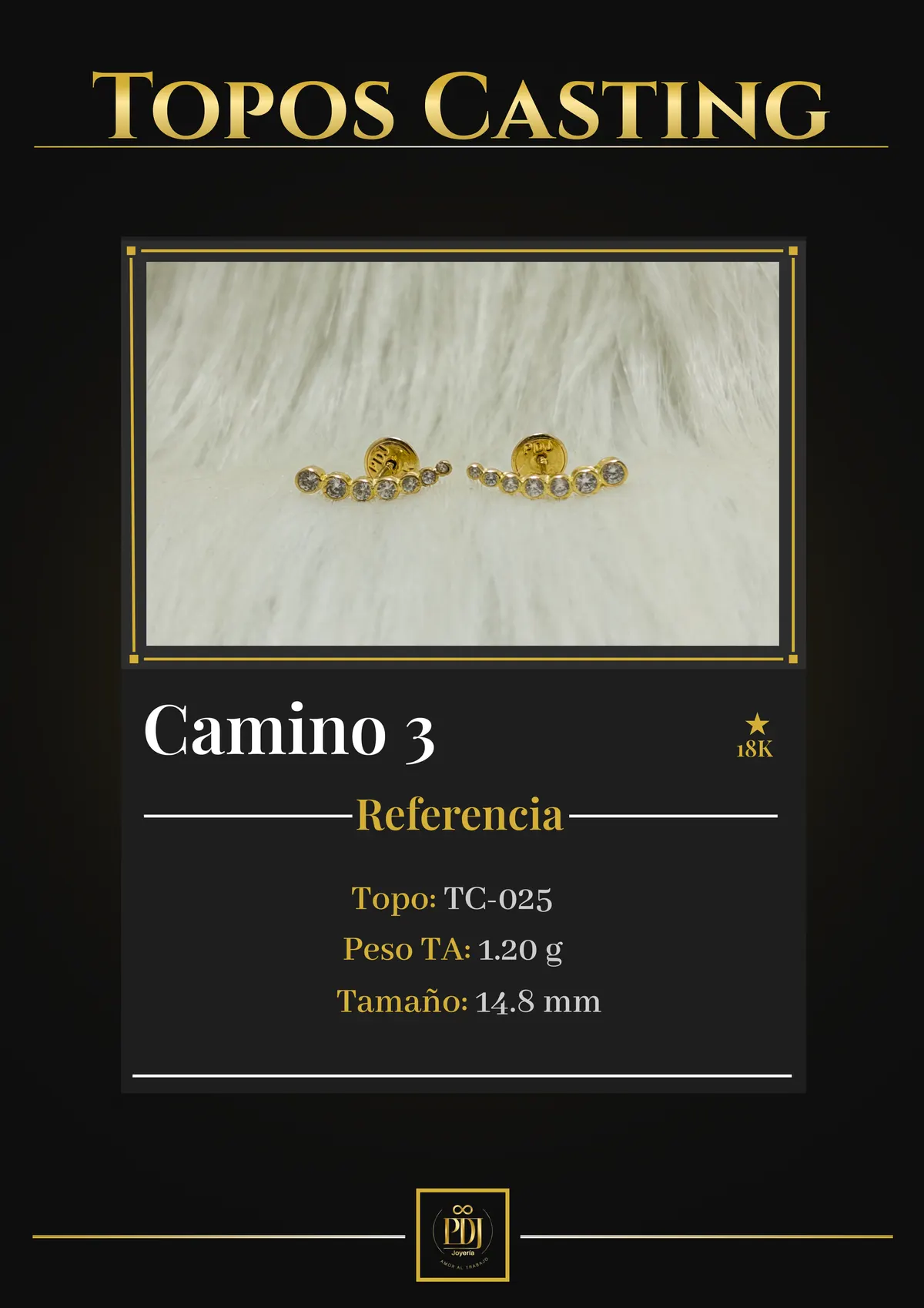 Póster de Camino 3 en oro 18K — TC-025