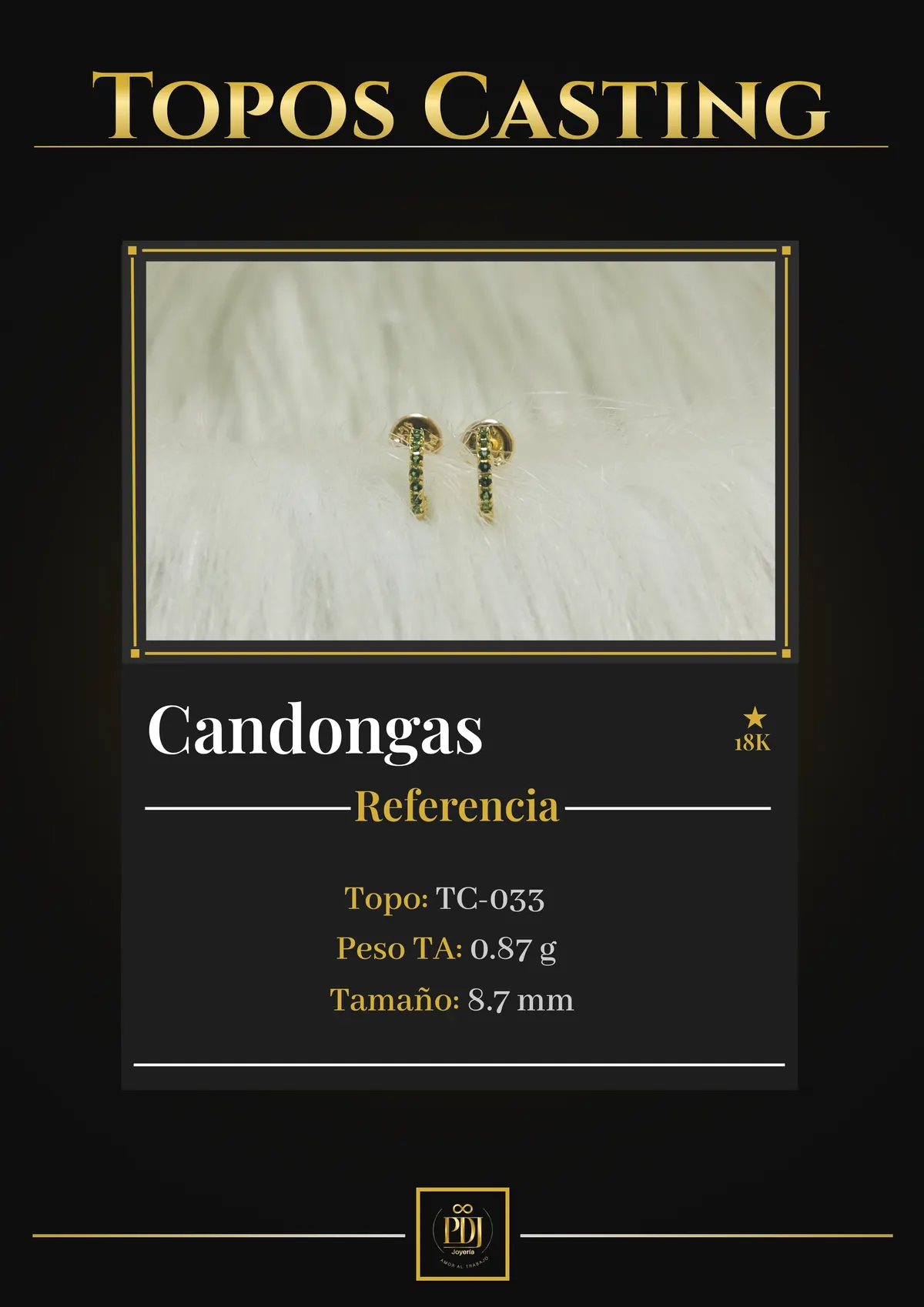 Póster de Candongas en oro 18K — TC-033