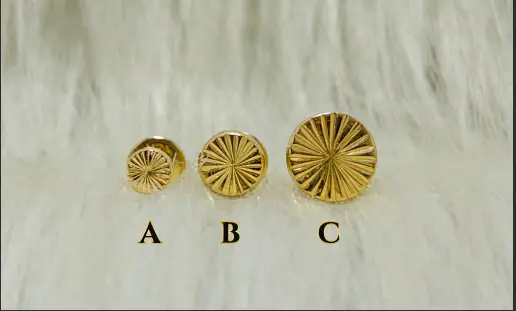 Circulos — fotografía de la pieza en oro 18K