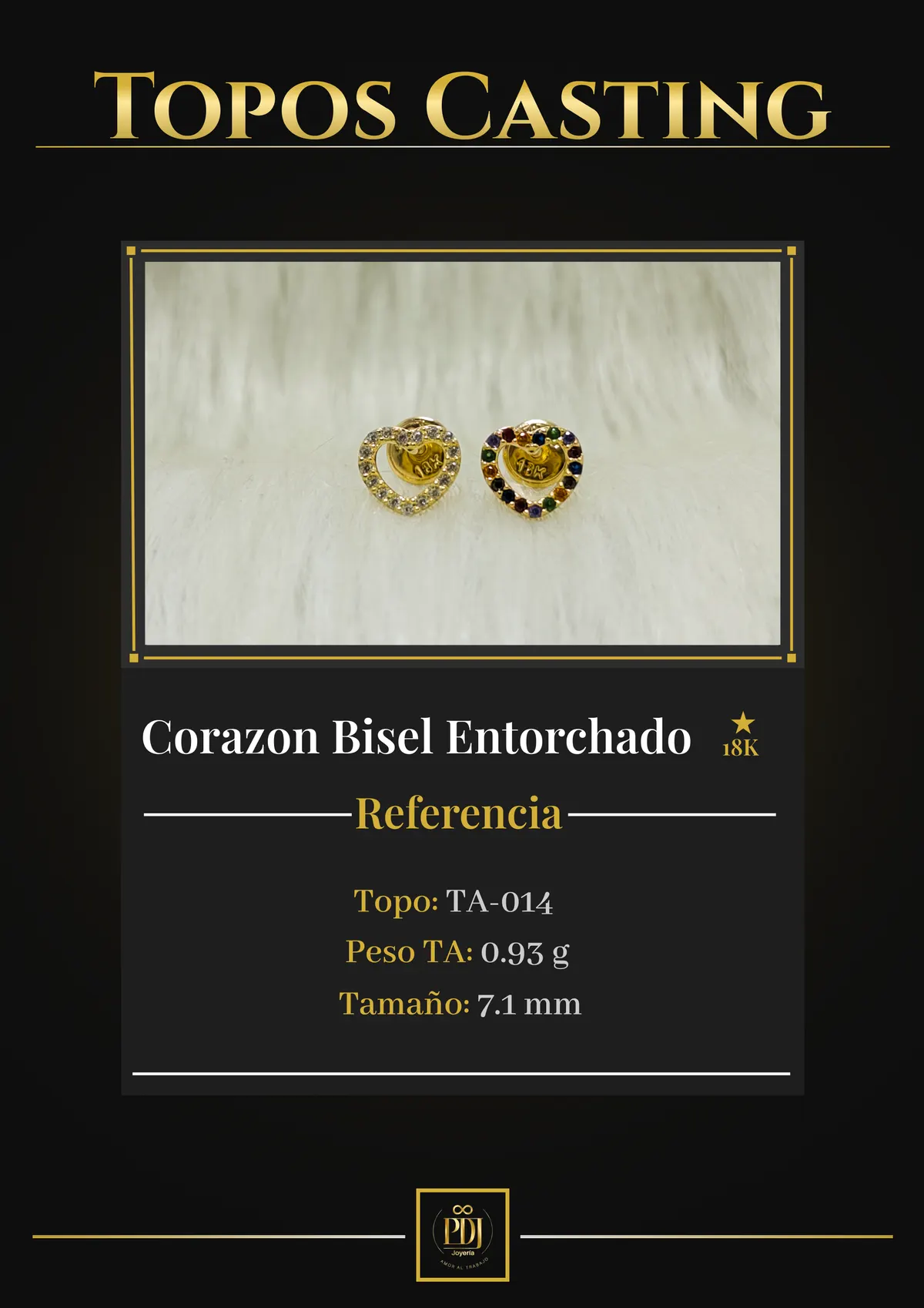 Póster de Corazon Grande en oro 18K — TA-014