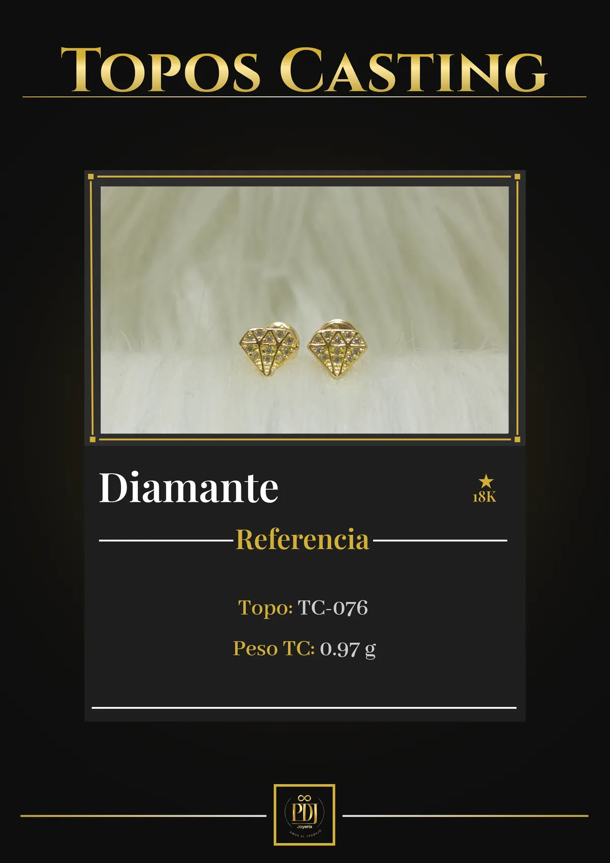 Póster de Diamante en oro 18K — TC-076