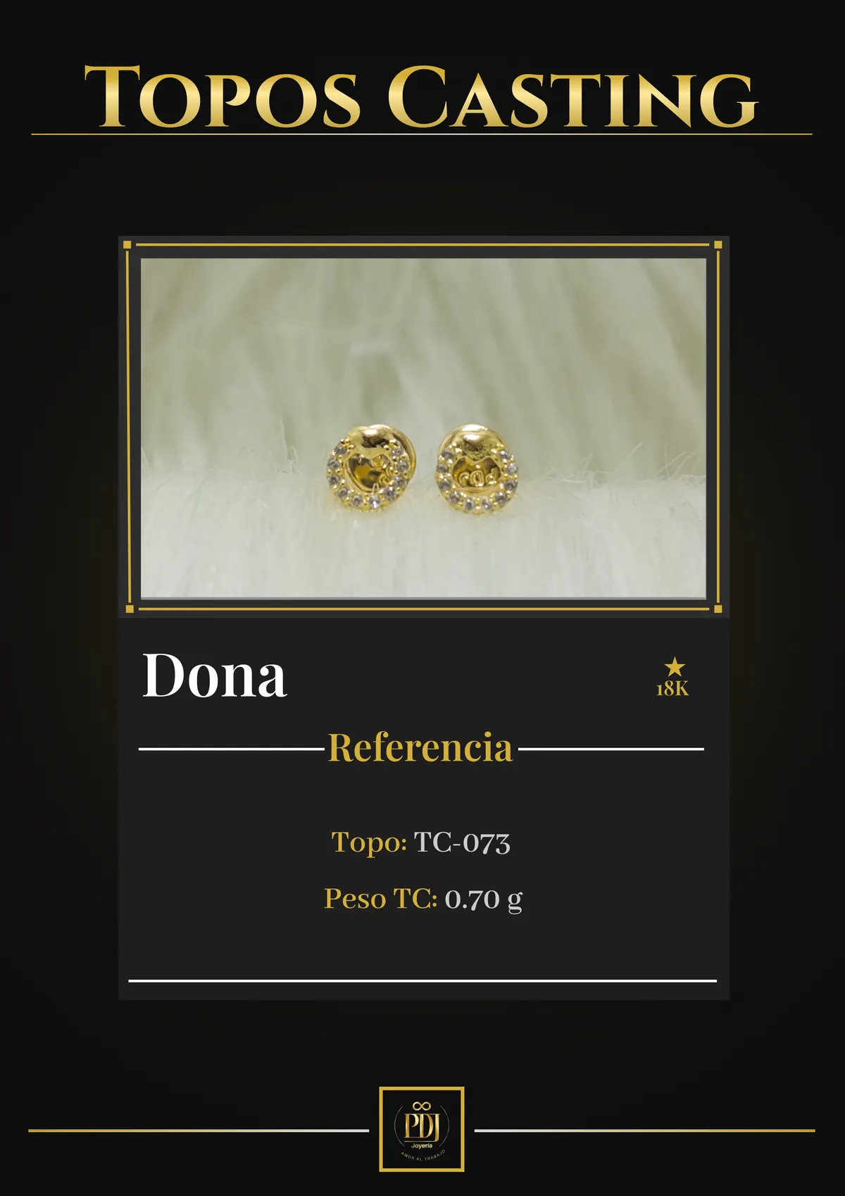 Póster de Dona en oro 18K — TC-073