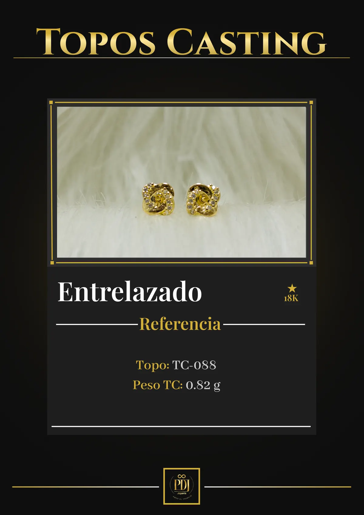 Póster de Entrelazado en oro 18K — TC-088