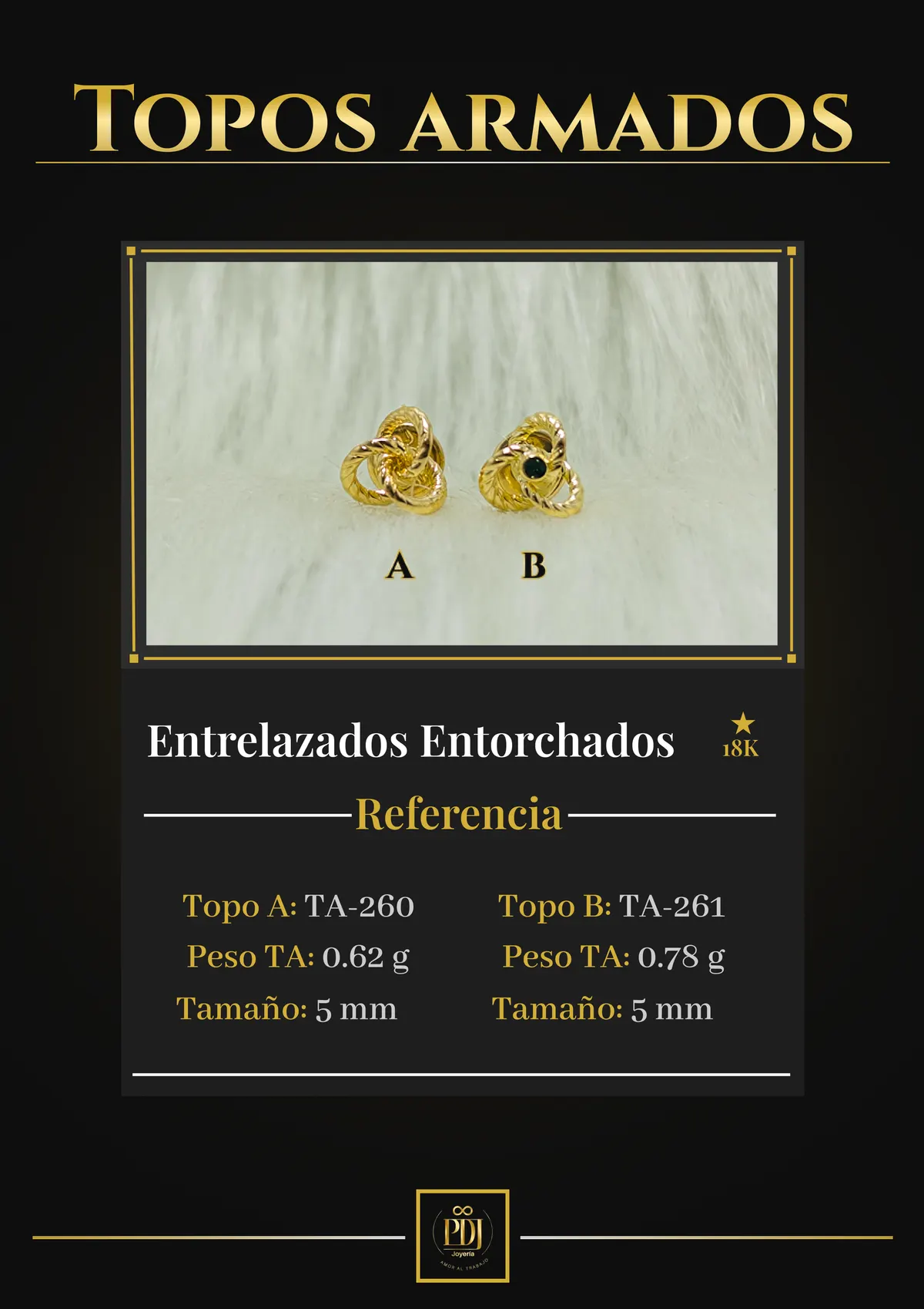 Póster de Entrelazados Entorchados en oro 18K — TA-260, TA-261