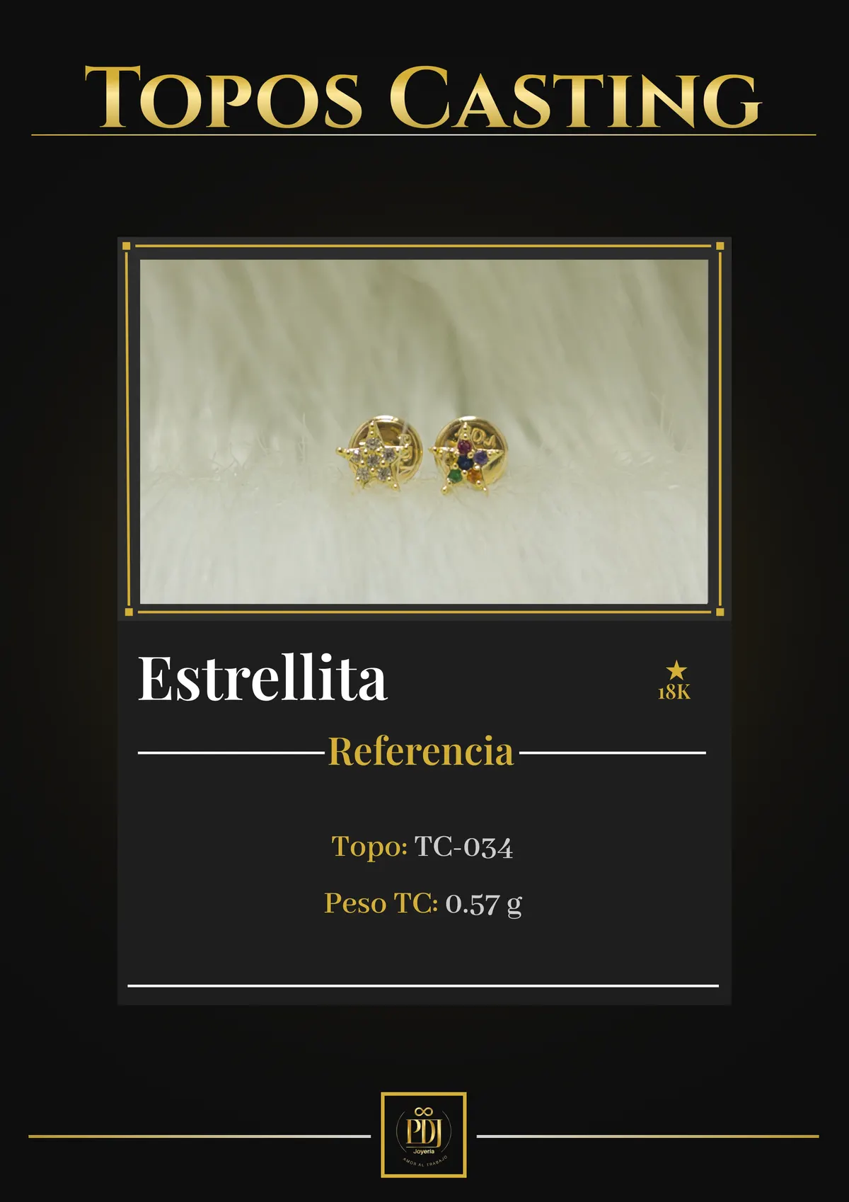Póster de Estrellita en oro 18K — TC-034