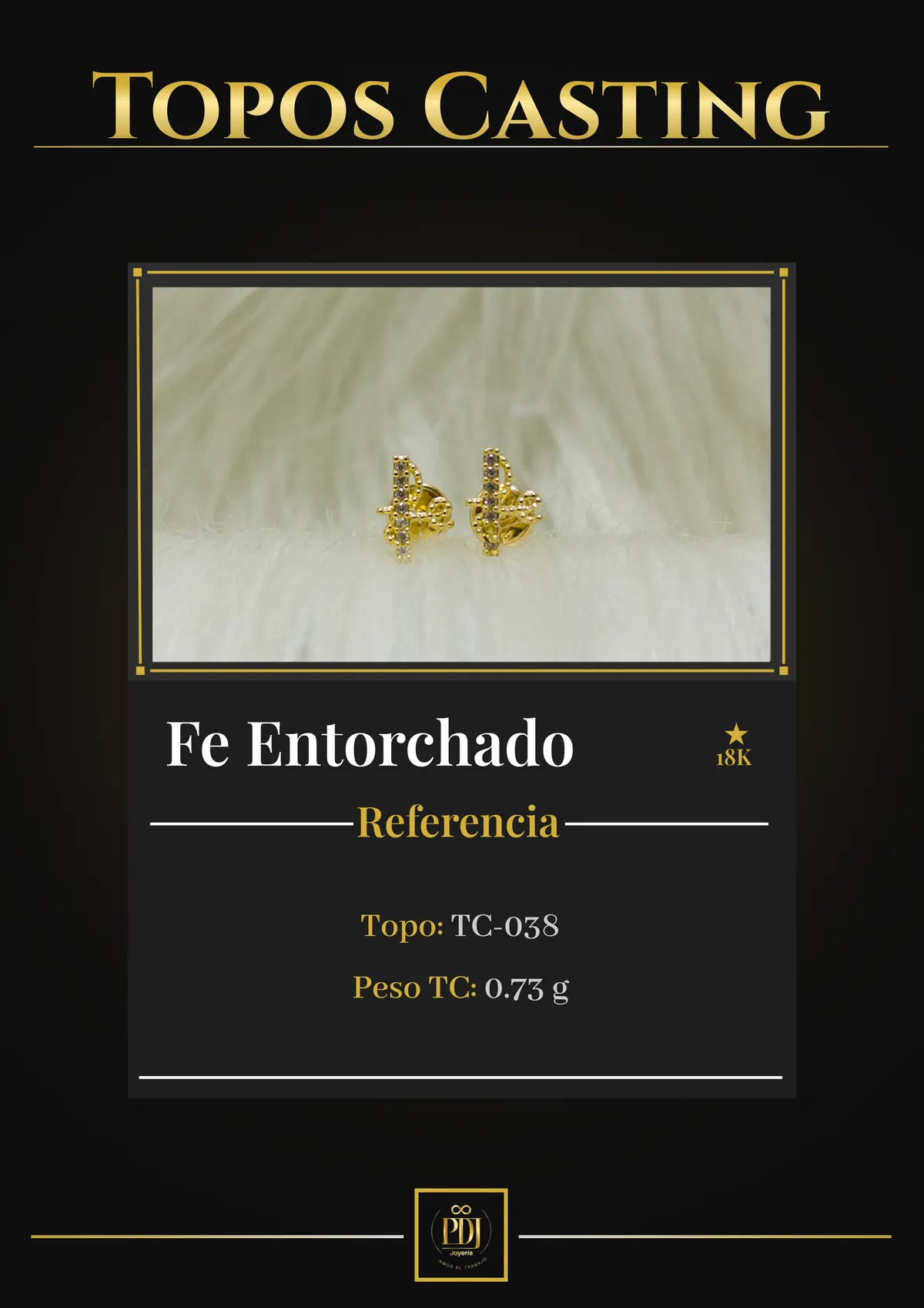 Póster de Fe Entorchado en oro 18K — TC-038