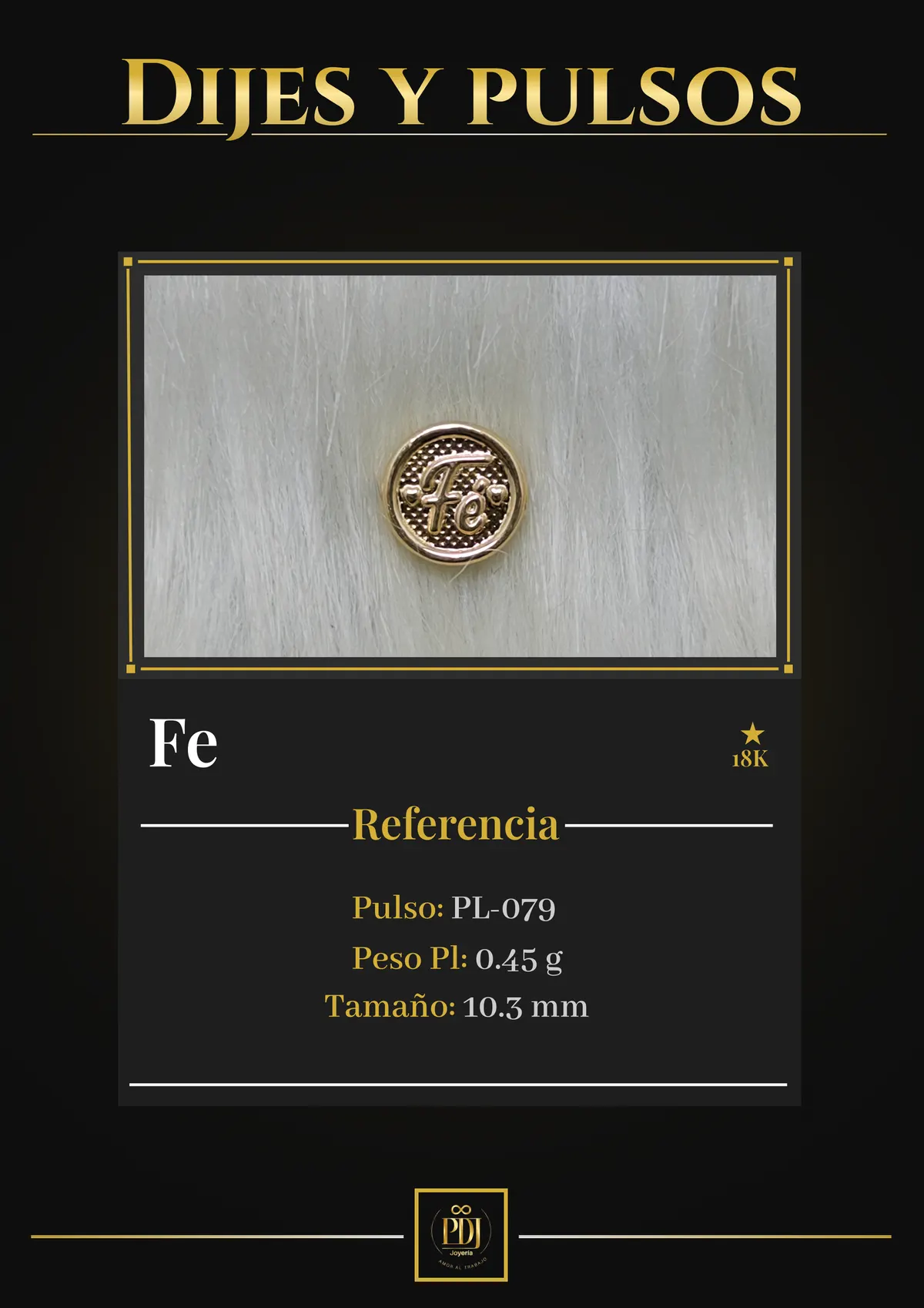 Póster de Fe en oro 18K — PL-079