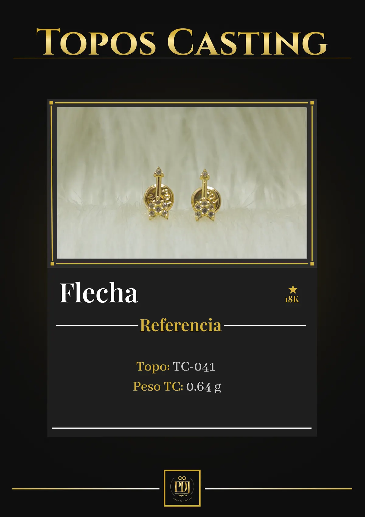 Póster de Flecha en oro 18K — TC-041