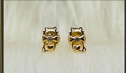 Gato Bisel — fotografía de la pieza en oro 18K