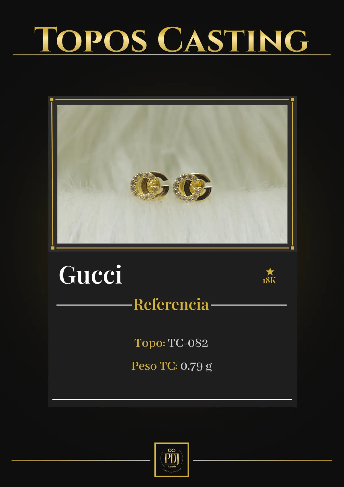 Póster de Gucci en oro 18K — TC-082