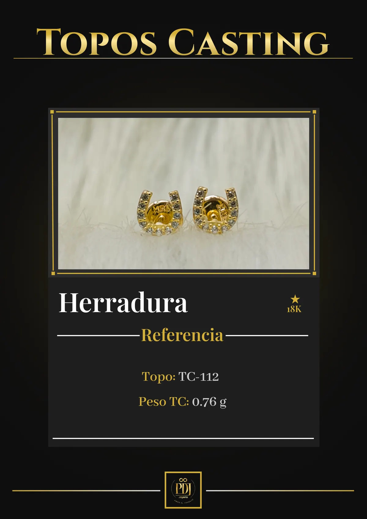 Póster de Herradura en oro 18K — TC-112