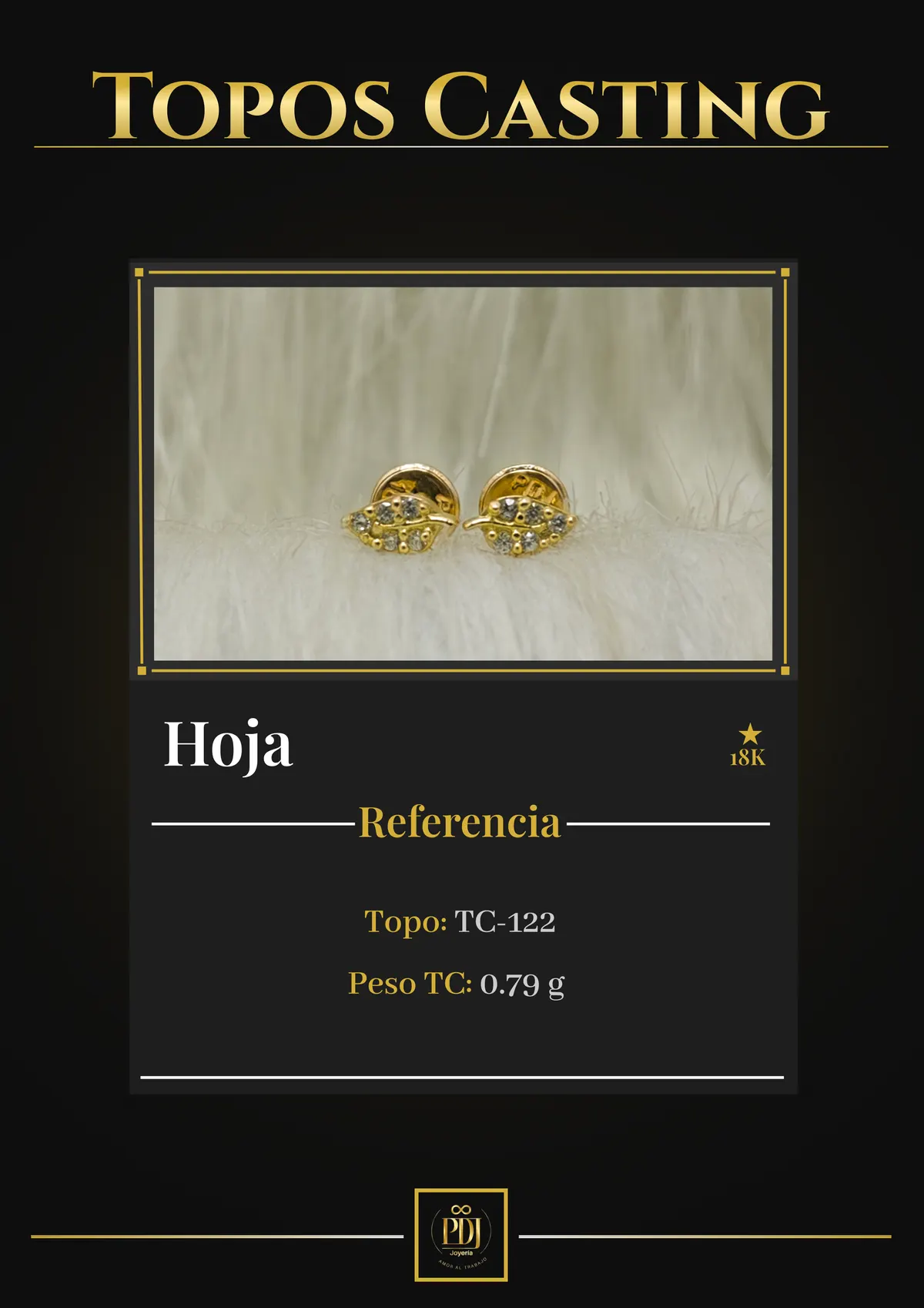 Póster de Hoja en oro 18K — TC-122