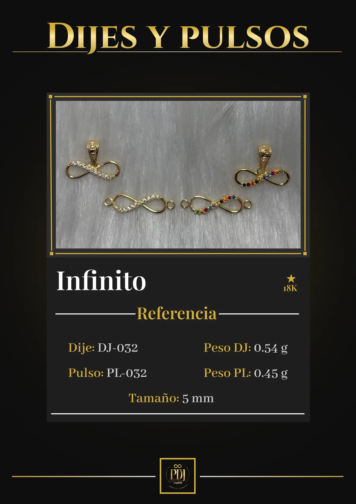 Póster de Infinito en oro 18K — DJ-032, PL-032