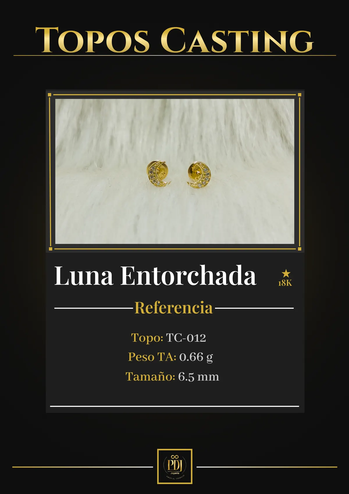 Póster de Luna Entorchada en oro 18K — TC-012