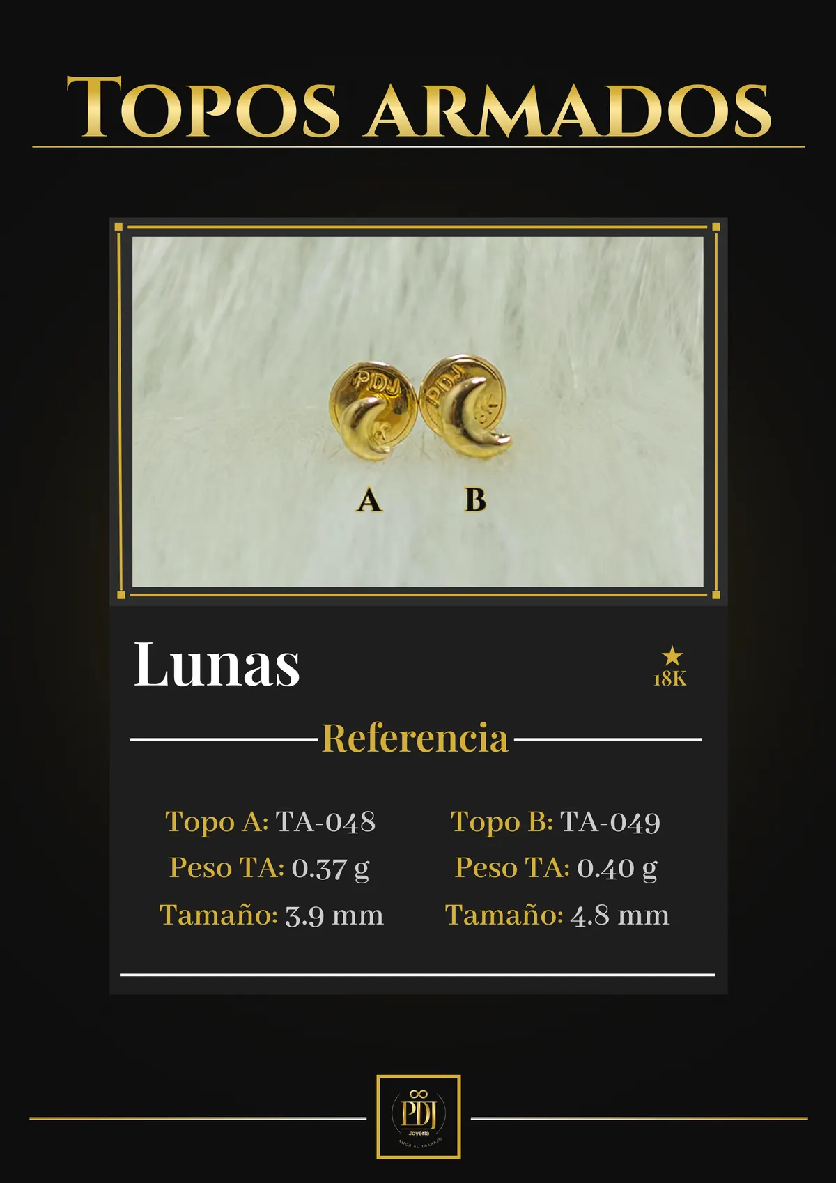 Póster de Lunas en oro 18K — TA-048, TA-049