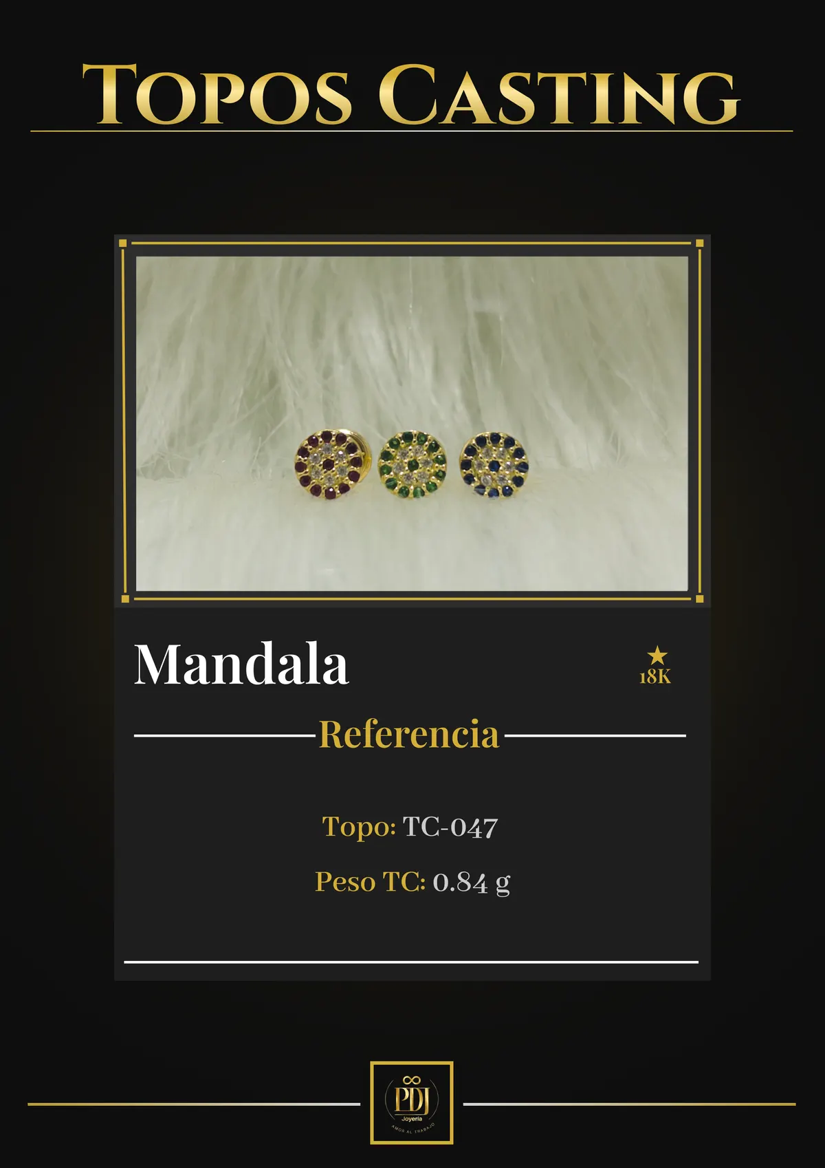 Póster de Mandala en oro 18K — TC-047