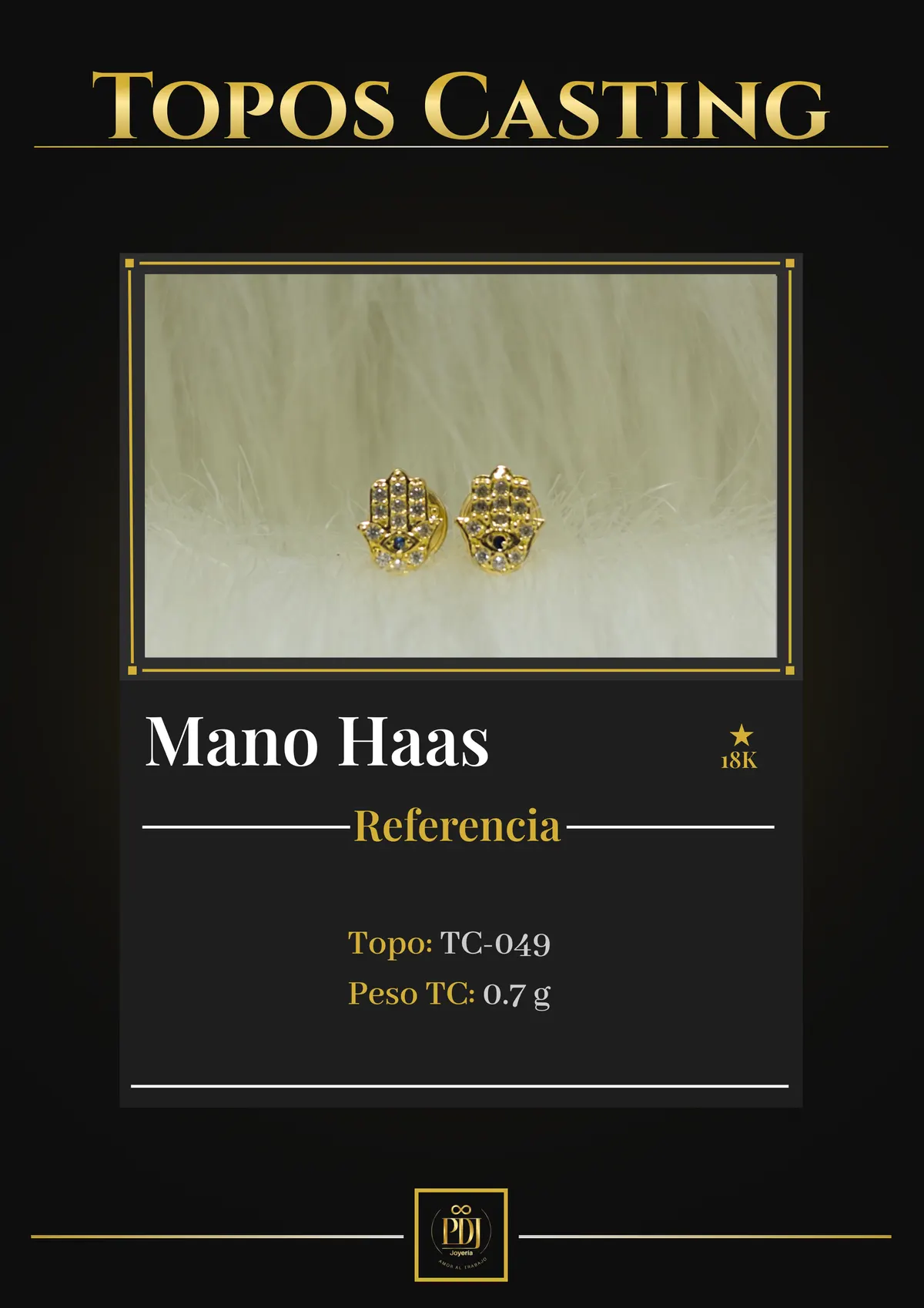 Póster de Mano Haas en oro 18K — TC-049