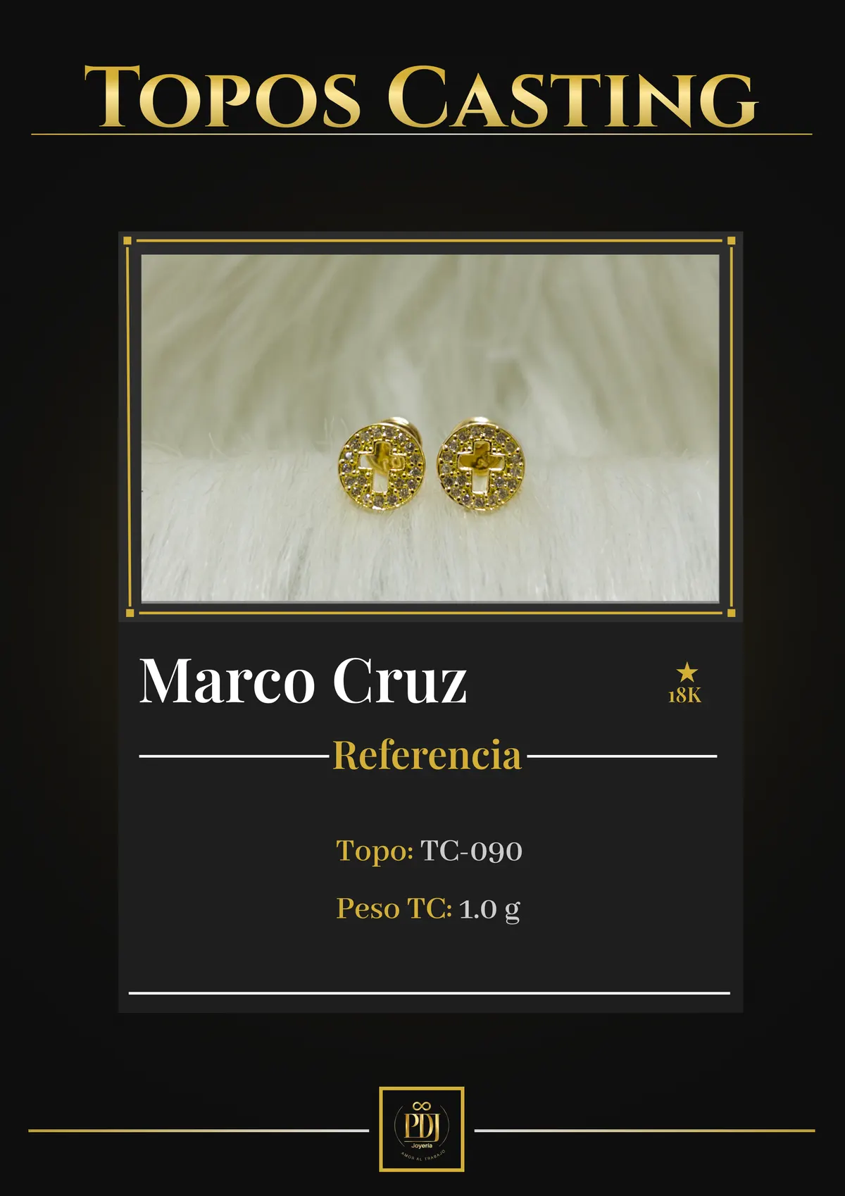 Póster de Marco Cruz en oro 18K — TC-090