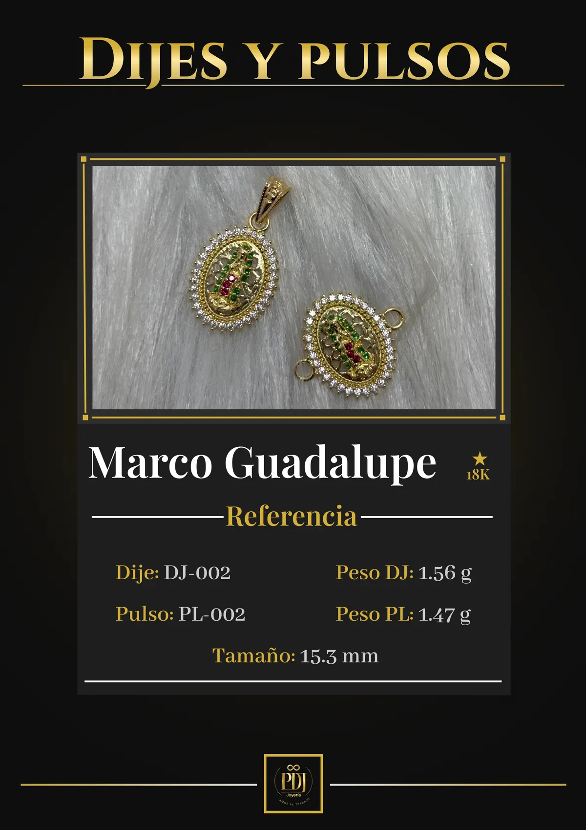 Póster de Marco Guadalupe en oro 18K — DJ-002, PL-002