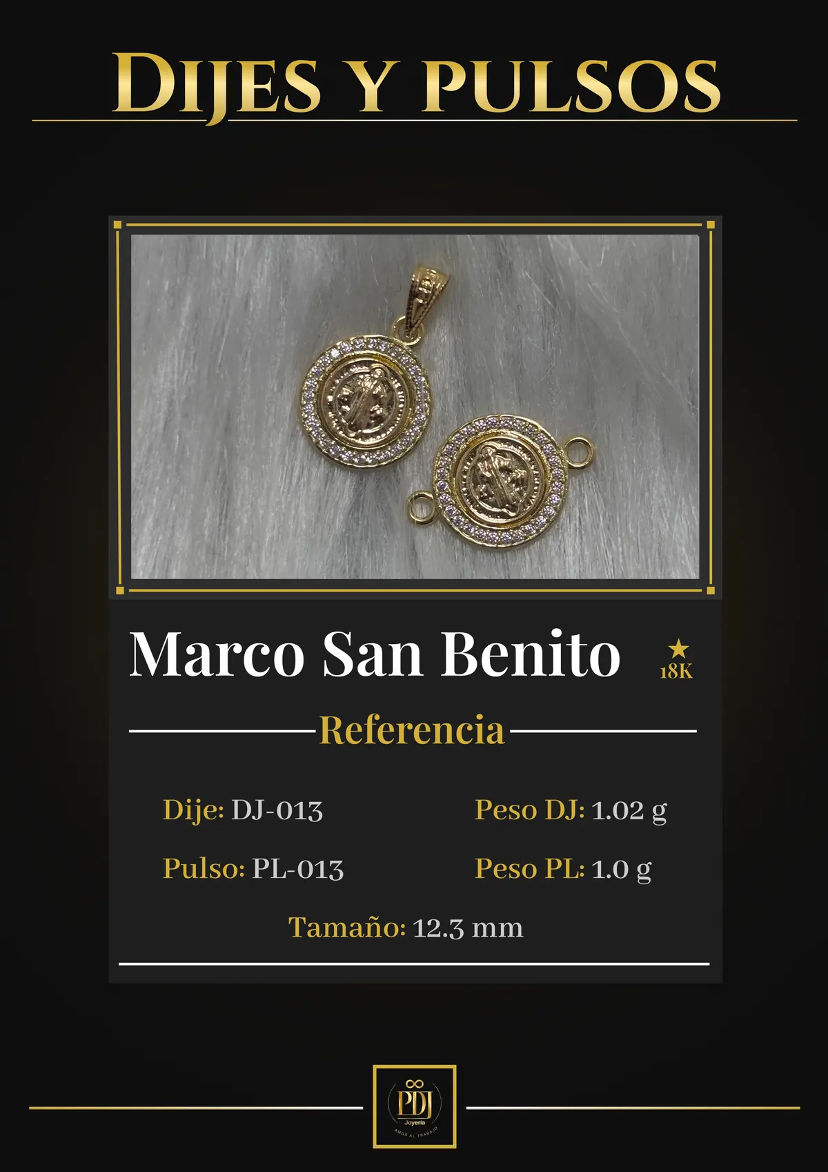 Póster de Marco San Benito en oro 18K — DJ-013, PL-013