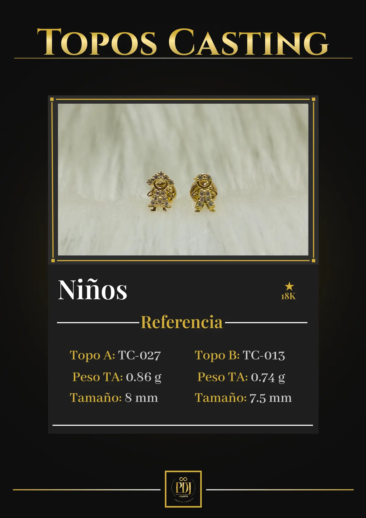Póster de Niños en oro 18K — TC-027, TC-013