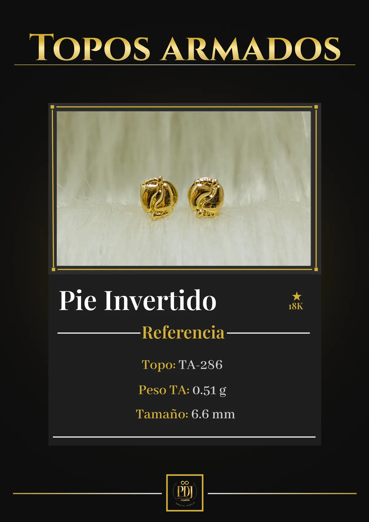 Póster de Pie Invertido en oro 18K — TA-286