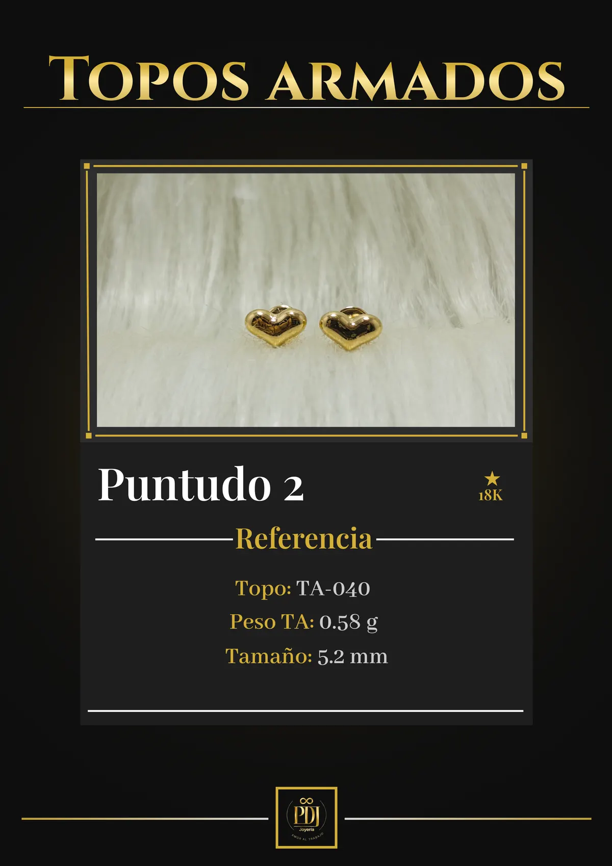 Póster de Puntudo 2 en oro 18K — TA-040