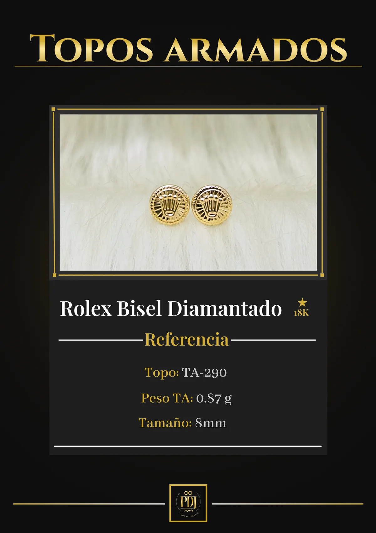 Póster de Rolex Bisel Diamantado en oro 18K — TA-290