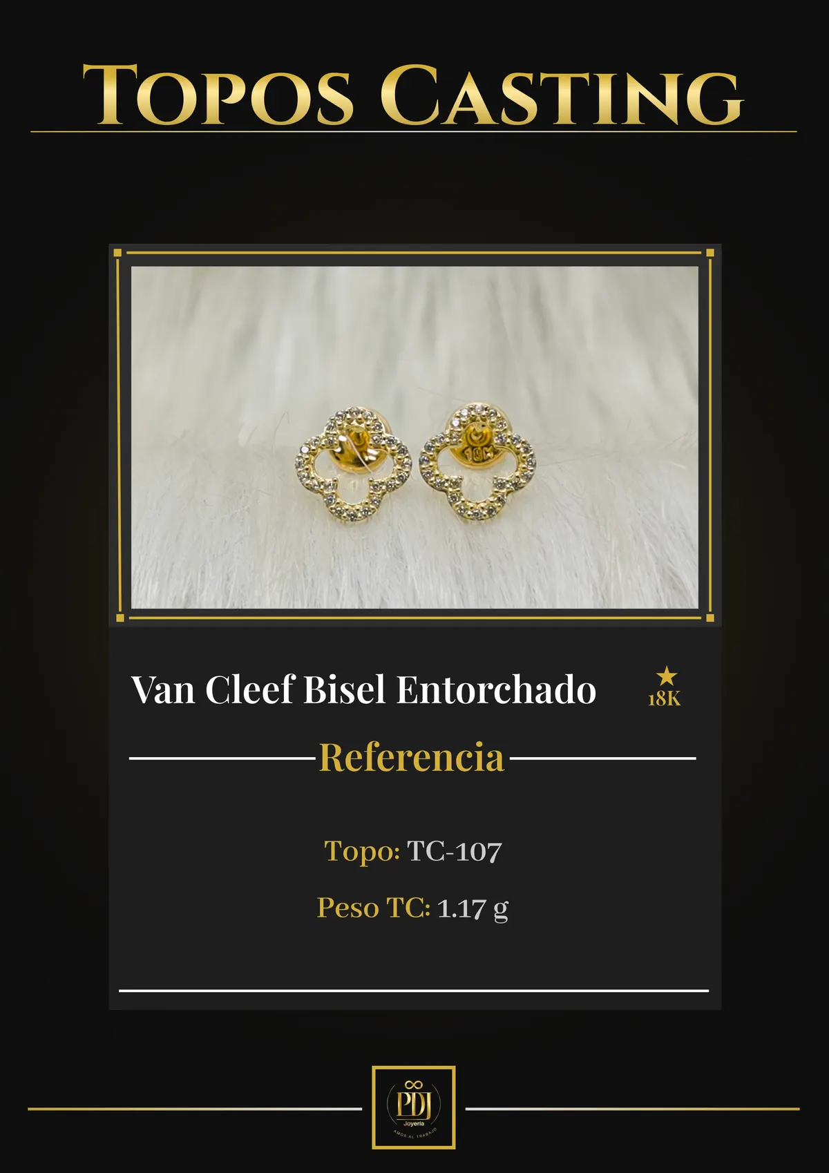 Póster de Van Cleef Bisel Entorchado en oro 18K — TC-107