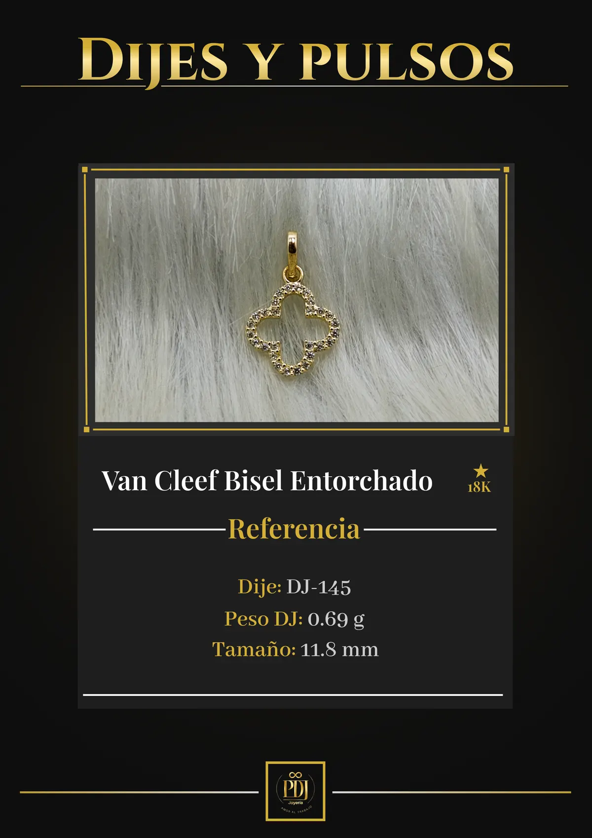 Póster de Van Cleef Bisel Entorchado en oro 18K — DJ-145