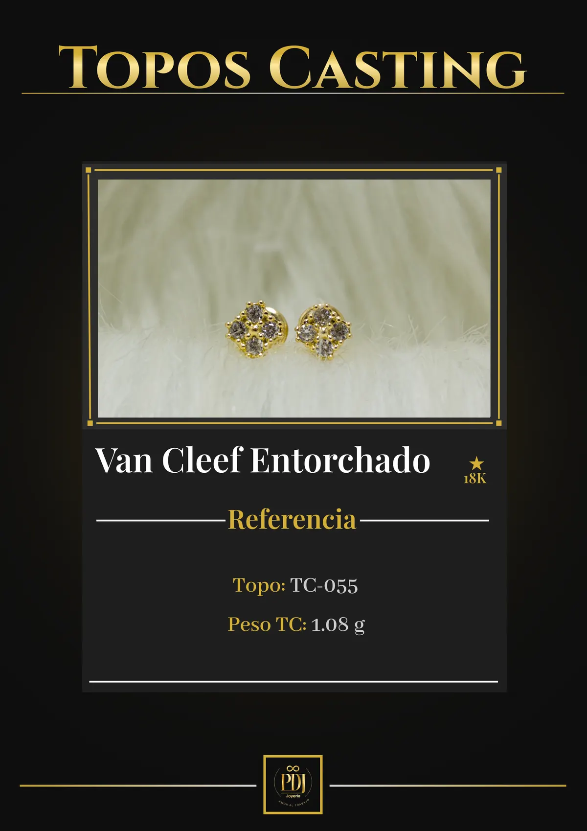 Póster de Van Cleef Entorchado en oro 18K — TC-055
