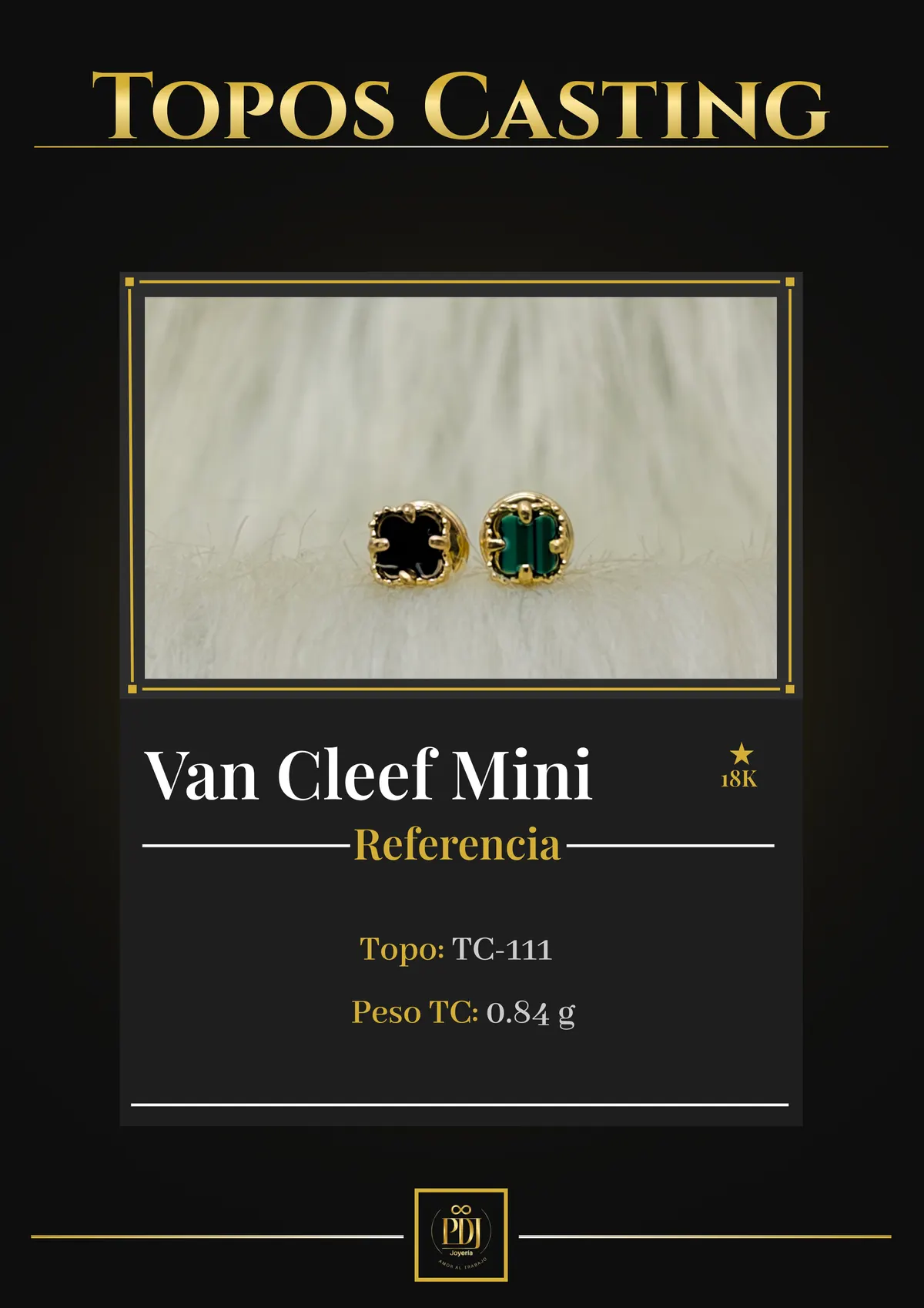 Póster de Van Cleef Mini en oro 18K — TC-111