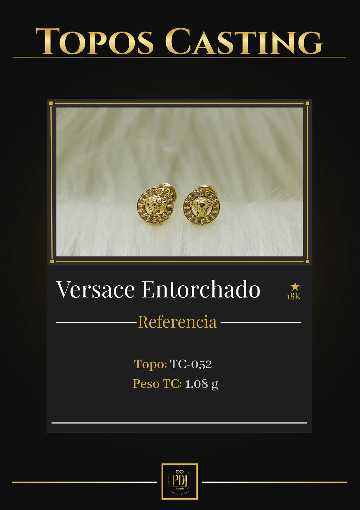 Póster de Versace Entorchado en oro 18K — TC-052